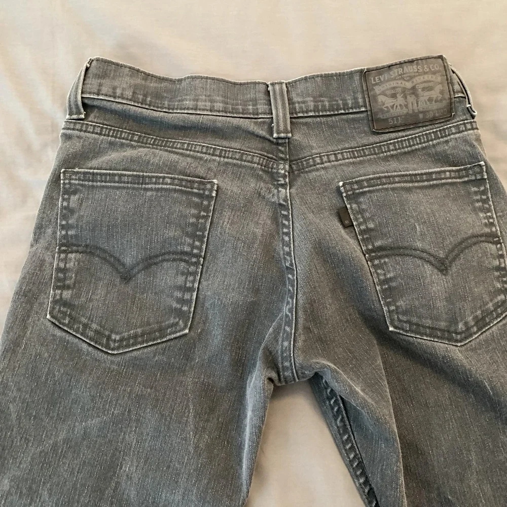 Levis 511‎ Jeans Mens 30x30 Gray Charcoal Wash Slim Fit Stretch Denim Pants
